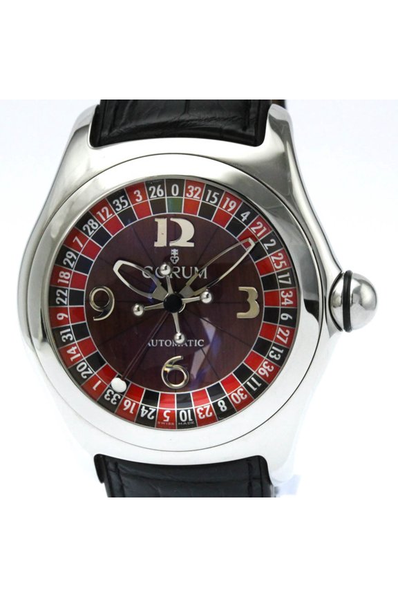 Pre-Owned CORUM Bubble Steel Rubber Automatic Mens Watch 082.150.20 Polished