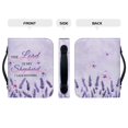 thumbnail image 4 of HELLHERO Lavender Field with Butterflies Bible Covers, Zipper PU Leather Church Bible Bag for Work Christian Prayer Study, Top Handle Bible Book Covers, 4 of 12