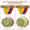 thumbnail image 4 of Uxcell Award Medals, Place Winner Medals with Yellow Neck Ribbon Prize Medal for Competitions Multicolor, 4 of 7
