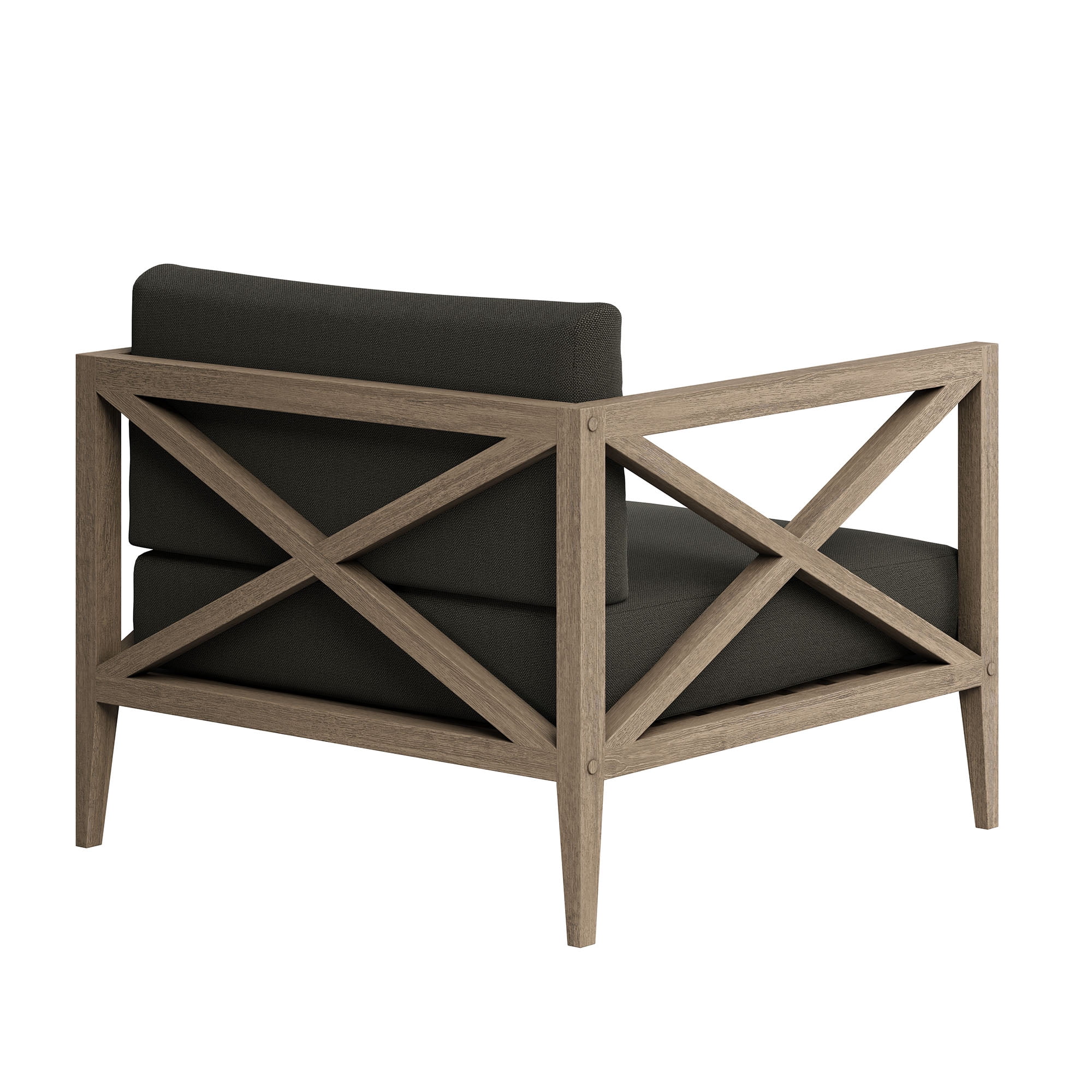 Northlake Outdoor Teak Armchair in Weathered Gray Flint