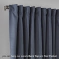 thumbnail image 4 of 3S Brother's Extra Long Room Darkening 72" Length Faux Velvet Sky Blue Curtain Drapes - Hanging Back Tab 5-25 Feet Custom Made ( 1 Panel ) - Made in Turkey (52"Wx72"L), 4 of 6