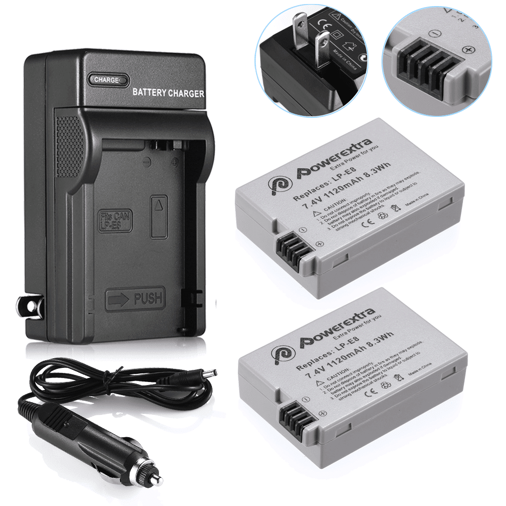 2 X LPE8 Battery Pack+Charger Combo For Canon Rebel T5i T4i T3i T2i
