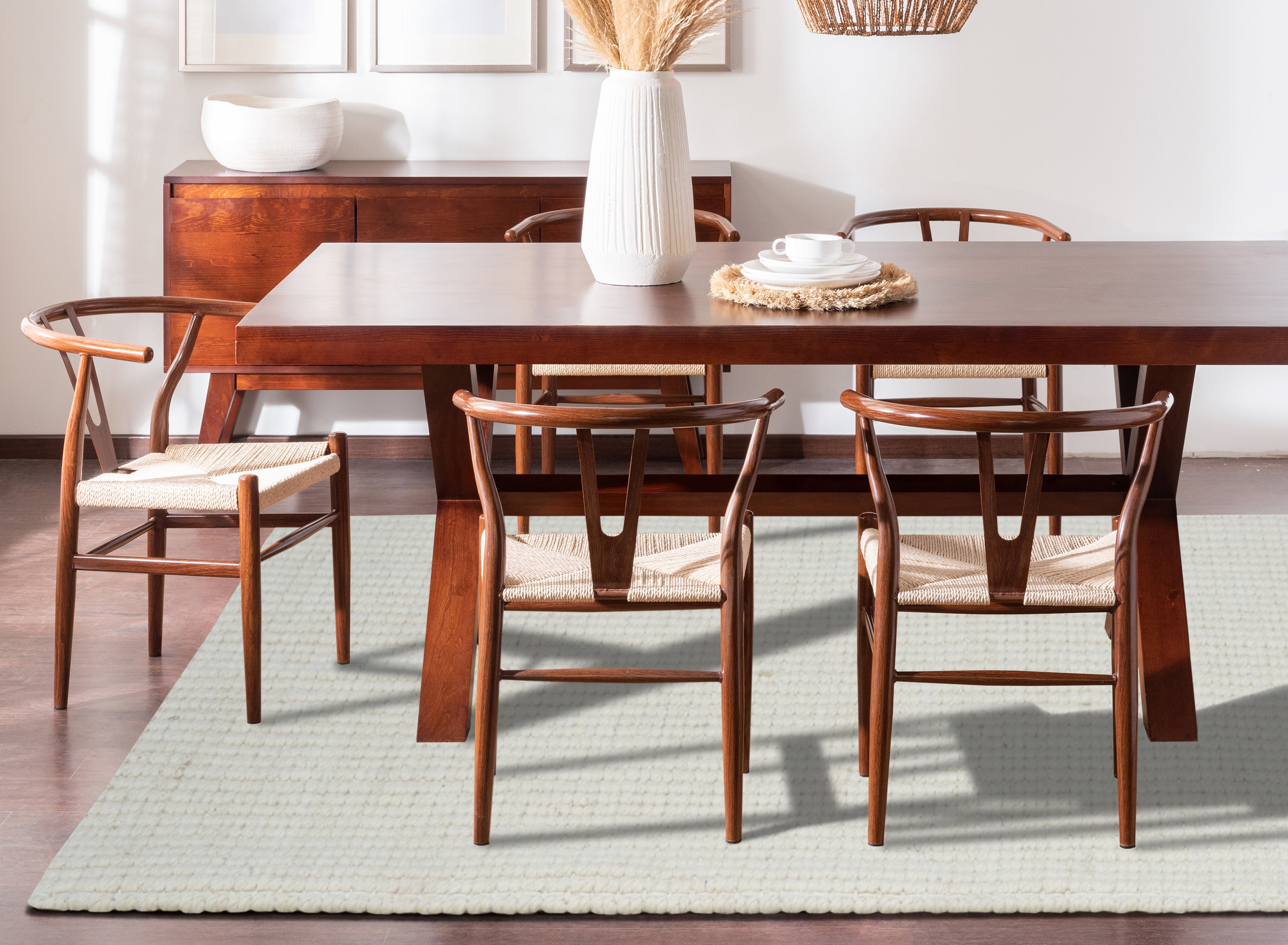 Delara Premium Handwoven Wool and Jute Area Rug, 8'.8" x 12', Natural Boucle, 0.25" Thick, Soft & Durable for Living Room, Bedroom, Entryway
