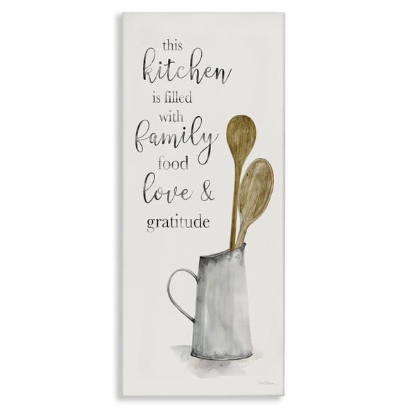 Stupell Industries Shabby Chic This Kitchen Family Phrase Canvas Art, 13 x 30, by Carol Robinson