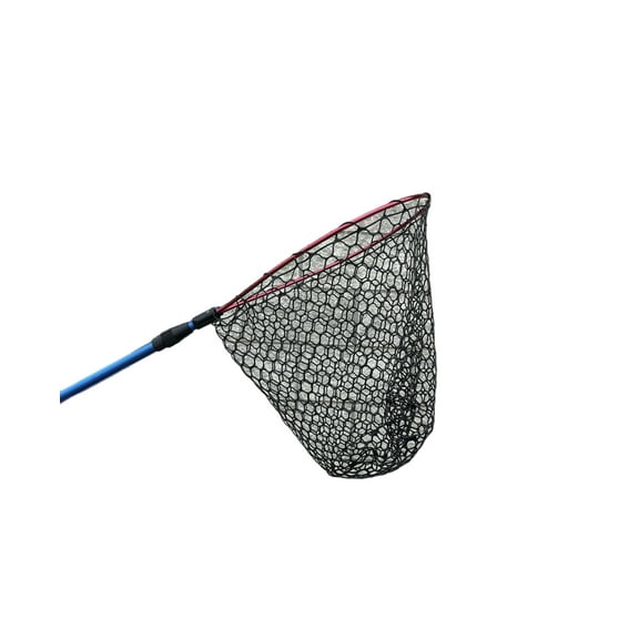 Ohero Teardrop & Telescope Rubber Landing Net 24" X 16.3" Hoop 53" Handle Black
