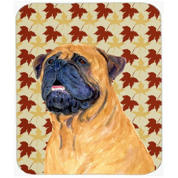 Carolines Treasures Mastiff Fall Leaves Portrait Mouse Pad