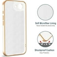 thumbnail image 3 of for iPhone 16 Pro Max Case with Ring Stand, 360° Rotatable Ring Holder Magnetic Kickstand, Plating Rose Gold Edge Soft Cover Protective Phone Case for iPhone 16 Pro Max 6.9", White, 3 of 7