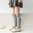 thumbnail image 2 of CAIXIA Bow Girls Knee High Socks Cotton School Uniform Dress Long Socks for Girls, 2 of 5