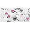 thumbnail image 2 of Stellar Designs Studio 18x11 Gold Ornate Wood Framed with Double Matting Museum Art Print Titled - Fuchsia and Gray Pattern, 2 of 4
