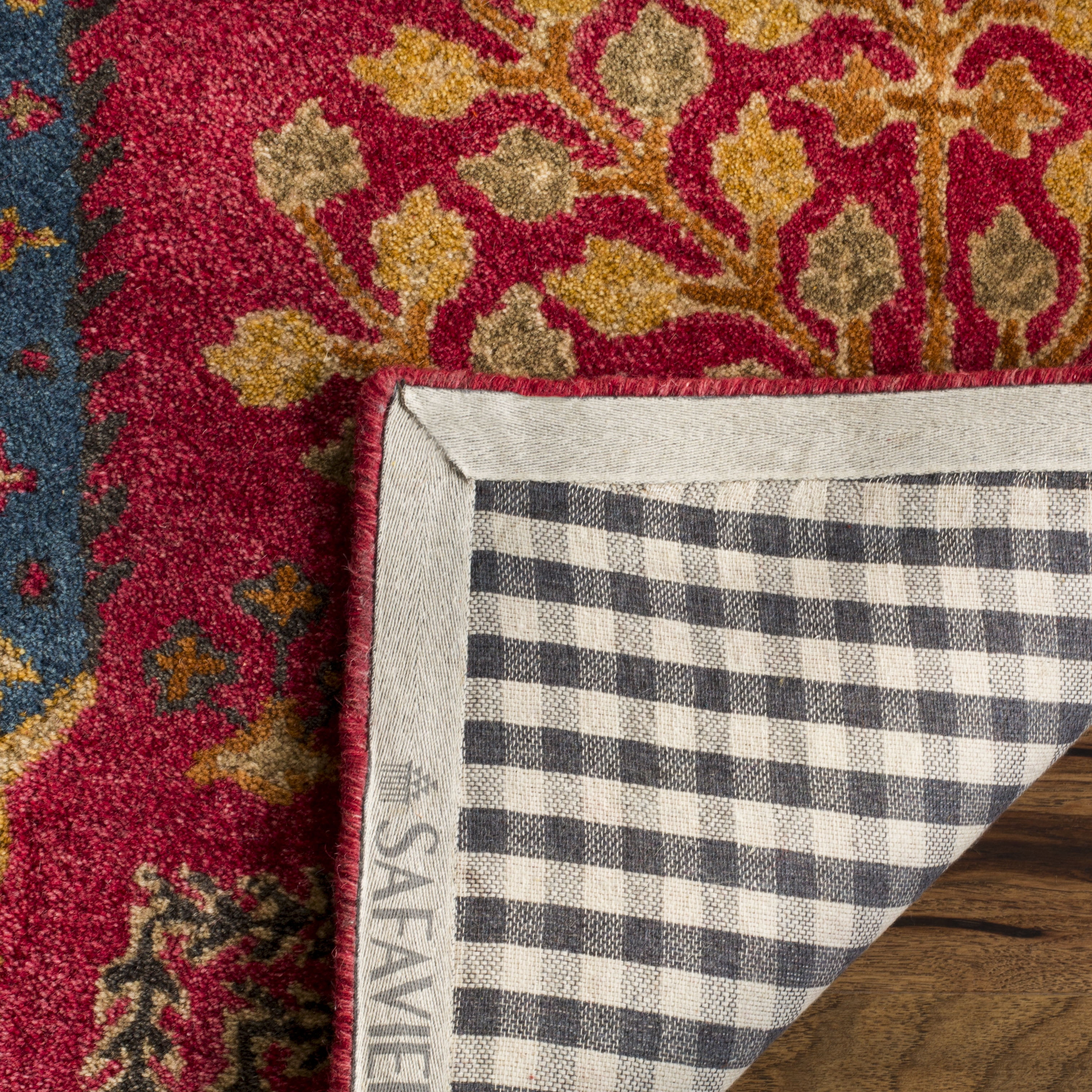 SAFAVIEH Heritage Kynaston Floral Wool Area Rug, Red/Multi, 10' x 14'