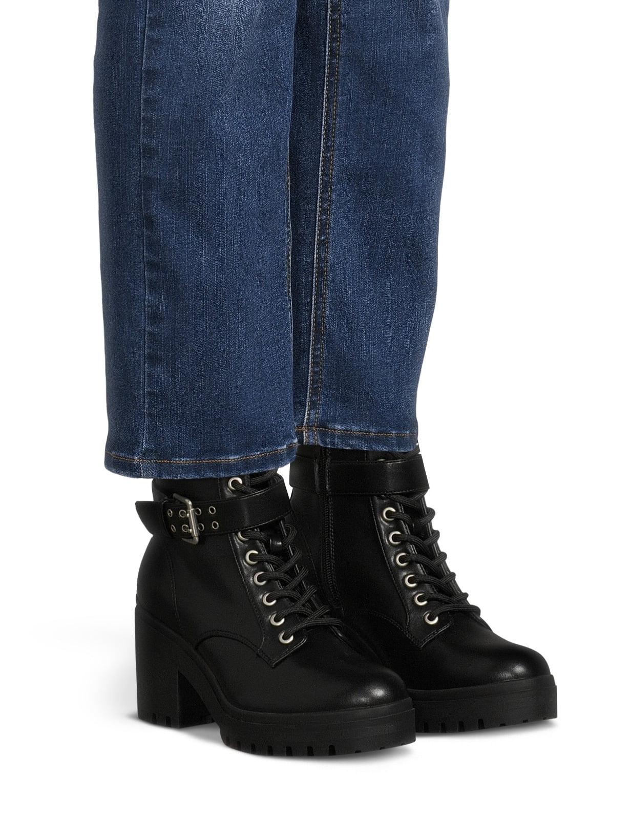 No Boundaries Women's Lace Up Motto Boot, Wide Width Available