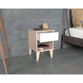 thumbnail image 3 of Inval 1 Drawer Nightstand, Sand Oak/White, 3 of 9