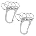 thumbnail image 5 of WHAMVOX 2pcs Carabiner Clip For Keys Key Ring Clips Waist Belt Keychain Keychain Ring Holder Car Key Chain Pendant Metal Key Ring, 5 of 8