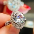 thumbnail image 4 of K-KED Gorgeous Cubic Zircon 925 Silver Filled Ring Women Delicate Jewelry Wedding Gift Sz 6-10-9, 4 of 6