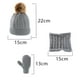 thumbnail image 2 of Conjunto de tres piezas de gorro, bufanda y guantes para niños cálidos monocromos, 2 of 5