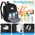 thumbnail image 3 of Baby Diaper Backpack - Waterproof, Large Capacity with Changing Station & Changing Pad, Nursing & Bottle Bag, Baby Shower Tote, for Baby Registry Search, Newborn Essentials, 3 of 7