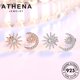 thumbnail image 4 of ATHENA Joyería Mujeres Pendientes Plata Stud Original 925 Diamante Perla Moissanite M026, 4 of 4