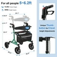 WalkMate Rollator Walker for Seniors with Cup Holder, Upgraded Thumb