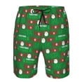 thumbnail image 4 of Kdxio Cute Santa And Ho Ho Ho Pattern Mens Casual Shorts - Drawstring Summer Beach Sports Shorts for Men, 4 of 9
