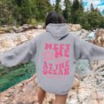 thumbnail image 6 of Towmus Women's Graphic Hoodies Oversized Fall Winter Fleece Letter Flower Print Sweatshirt Women's Casual Long Sleeve Pullover, 6 of 7