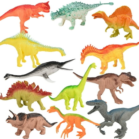 

For Kid Sized Figures Action Gift Animal Dinosaur 12Pcs Toys Playset Large Set Education