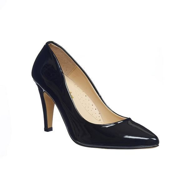 Zapatillas Para Mujer De Charol Negro Formales negro 25 Incógnita 088D7L