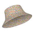 thumbnail image 2 of Kdxio Reflective Bucket Hat - Watercolor Wildflowers Print Bucket Hat for Men,Women, 2 of 9