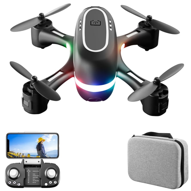 Helicóptero RC TFixol negro-72p cámara dual-1 batería