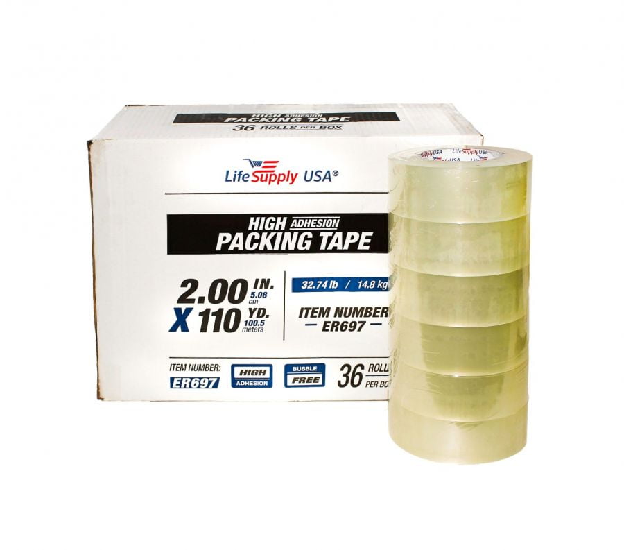 Packing & Shipping 2 mil 2 x 110 Yards 72 Rolls Carton Sealing Clear Packing Tape Box Shipping