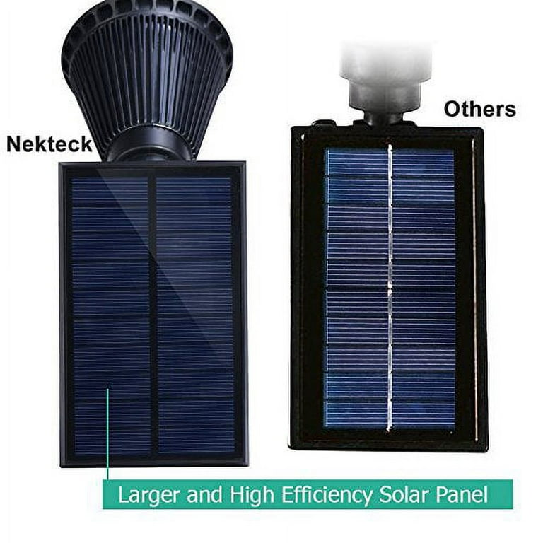 Nekteck Solar Powered Garden Spotlight - Outdoor Spot Light for Walkways, Landscaping, Security, Etc. - Ground or Wall Mount Options (2 Pack, Warm White) Nekteck Solar Powered Garden Spotlight - Outdoor Spot Light for Walkways, Landscaping, Security, Etc. - Ground or Wall Mount Options (2 Pack, Warm White)
