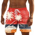 thumbnail image 4 of XFeng Men's 2 in 1 Swim Trunks, Print Board Shorts with Compression Liner, Quick Dry Beach Swim Shorts with Pockets, 4 of 4