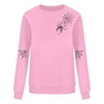 thumbnail image 4 of Womens's Funny Crewneck Sweatshirts Loose Casual Graphic Ghost Pumpkin Halloween Tops Long Sleeve Pullovers (2XL, Pink 03), 4 of 4