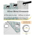 thumbnail image 6 of Aqua White Blackout Curtains 45 Inches Long for Bedroom, Abstract Grey Chrysanthemum Flower Floral Thermal Insulated Room Darkening Black Out Window Curtain Panels Grommet Drapes for Living Room, 6 of 8