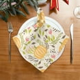 thumbnail image 2 of GZHJMY Hand Drawn Floral Pumpkin Halloween Aumtumn Cloth Napkins Washable Reusable Polyester Dinner Napkins 20 x 20 Inch for Home Weddings Parties Holiday Table Napkins Set of 1, 2 of 7