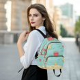 thumbnail image 6 of FORMRS Mini Backpack Purse for Women Quilted Travel Daypack Casual Shoulder Bag, Blue Beach Pattern, 6 of 7