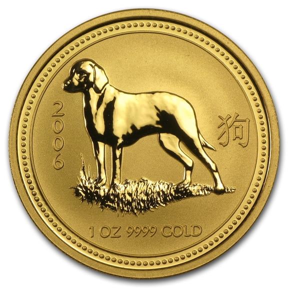 2006 Australia 1 oz Gold Lunar Dog BU (Series I)