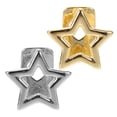 thumbnail image 1 of TEHAUX 2Pcs Metal Single Tooth Grill Cap Star Design for Hip Hop Nightlife Entertainment, 1 of 8