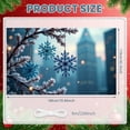 thumbnail image 2 of Snowflake Design Winter Banner Castle Pattern Frozen Backdrop Blue White Color Lighted Decoration Snow Scene Display for Christmas Party Winter Celebration Photo Shoot, 2 of 9