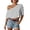 e-649GY13031, variant on FUYUDY Women Tshirts Summer Off Shoulder T-Shirt For Fashion Solid Color Round Neck Casual Tee Tops Blouse Comfort Female Dailywear