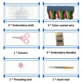 thumbnail image 4 of POINTERTECK Embroidery Starter Kit Colorful Ergonomic Cross Stitch Kit with 3x Embroidery Cloth 1x Embroidery Hoop 9x Needles 3x Colorful Threads 1x Scissors 1x Threading Tool for Adults, 4 of 6