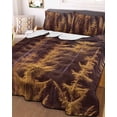 thumbnail image 3 of Quilts King Size, Yellow Forest Soft Comforter Bedding Set for Bed, Pine Tree Summer Botanical Modern Art Lightweight Quilted Bedspread with Pillow Cover(2 Pieces) for All Season, 96x106 Inch, 3 of 6
