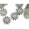 18x3mm Silver Metal Snowflake Bead Cap (50 Piece)