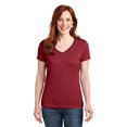 thumbnail image 3 of Hanes T-Shirt à Col en V Nano-T pour Femmes, 2X, Rouge Vintage, 3 of 5