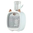 thumbnail image 1 of CNKOO 1 Set 1200mAh 3 Speeds Intermittent/Continuous Misting Cute Shape Small Fan Mute Strong Wind USB Rechargeable Desktop Fan for Off, 1 of 10