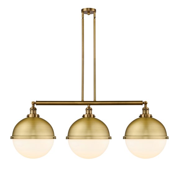 Innovations Lighting Hampden 3 Light 45" Island Light Brushed Brass/Matte White