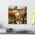 thumbnail image 3 of Herd of Grazing Horses - Canvas, 3 of 10