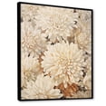 thumbnail image 2 of Designart "Mosaic Of Serenity: Pure White Chrysanthemums" Chrysanthemums Floater Framed Wall Decor, 2 of 5