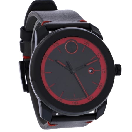 Movado Bold Mens TR90 Black PVD Stainless Steel Quartz Watch 3601110