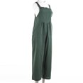 thumbnail image 2 of ITFABS Women Sleeveless Overalls, Solid Color U-shaped Collar Loose Style One-piece, 2 of 8