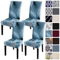 thumbnail image 1 of Fundas para Sillas de Comedor SearchI Juego de 4 en Tela Elástica Azul, 1 of 7